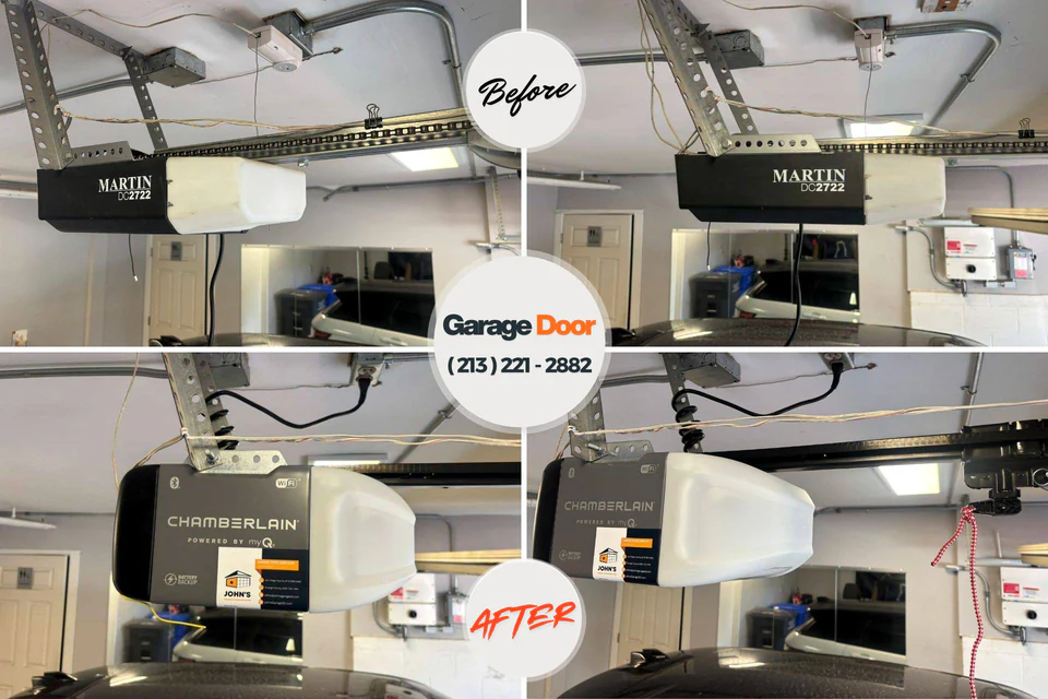 Before and after: garage door repair 60050
